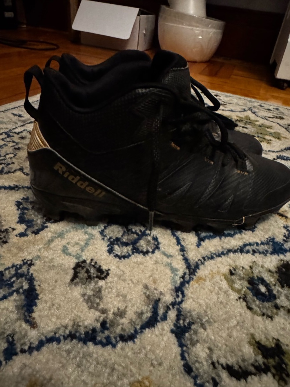 Riddell Kids' Black Athletic Cleats - Lightweight Support